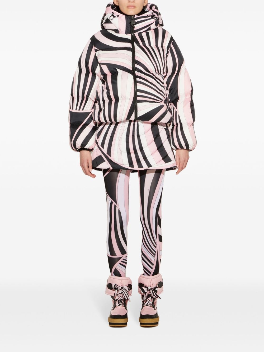 Iride-print puffer jacket - 2