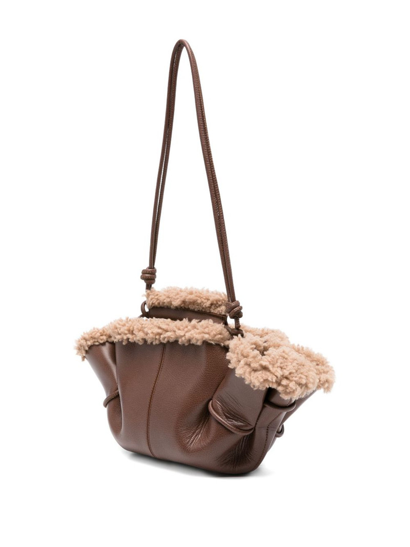 leather shearling tote bag 3