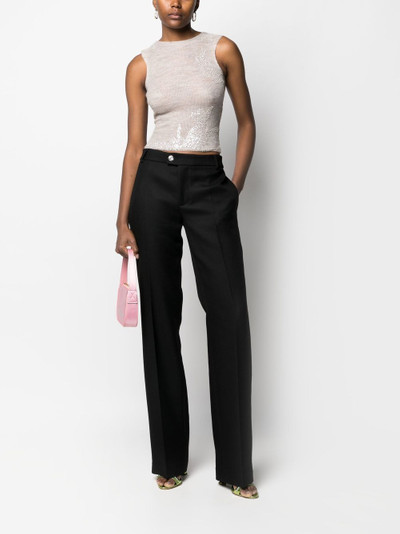 Blumarine crystal-button straight-trousers outlook