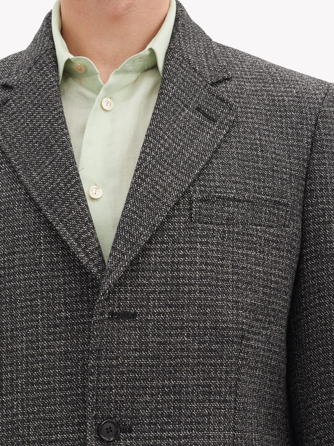 Single-breasted wool-tweed jacket - 3