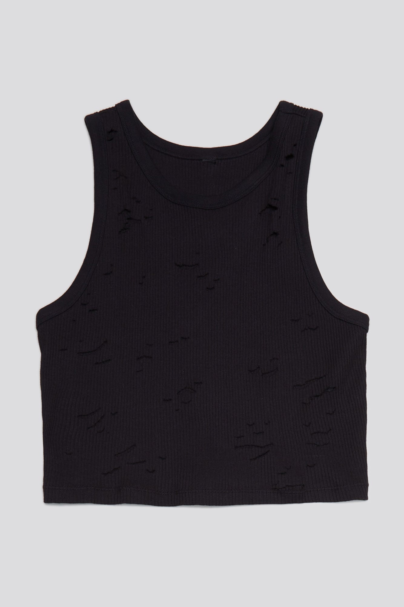 DISTRESSED TANK - BLACK - 3