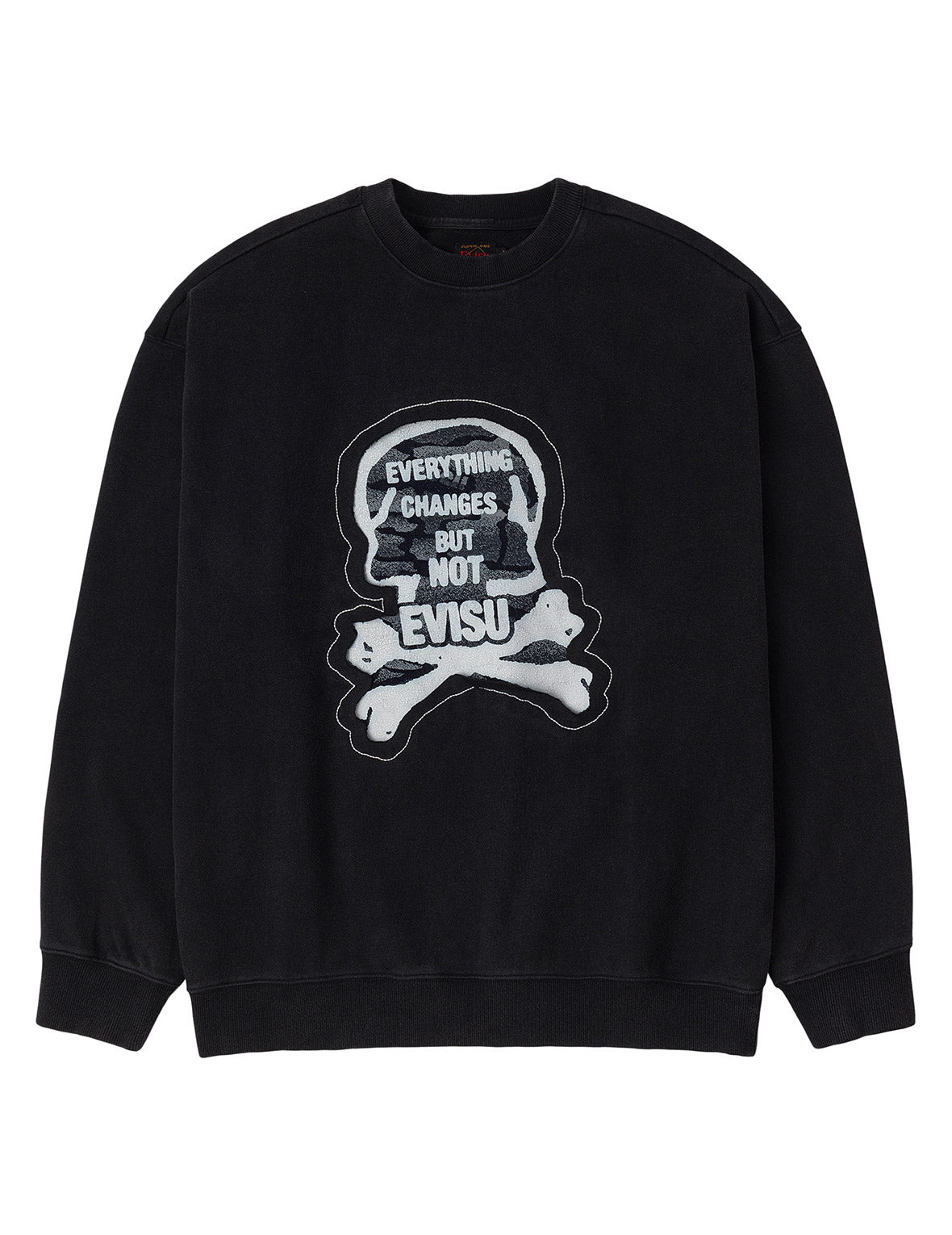 "Back to Bone" and Skull Print Fashion Fit Sweatshirt - 11
