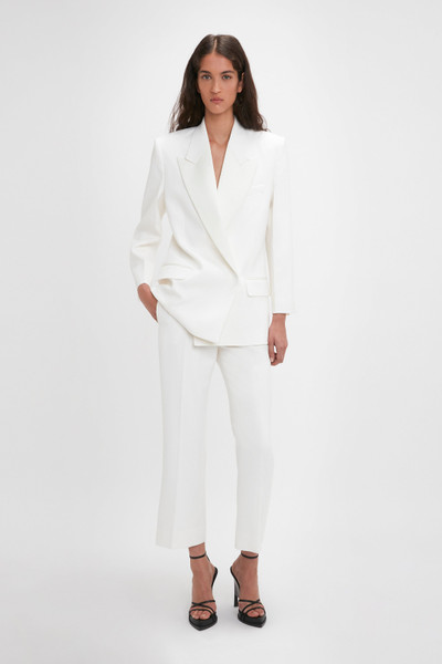 Victoria Beckham Exclusive Cropped Tuxedo Trouser In Ivory outlook