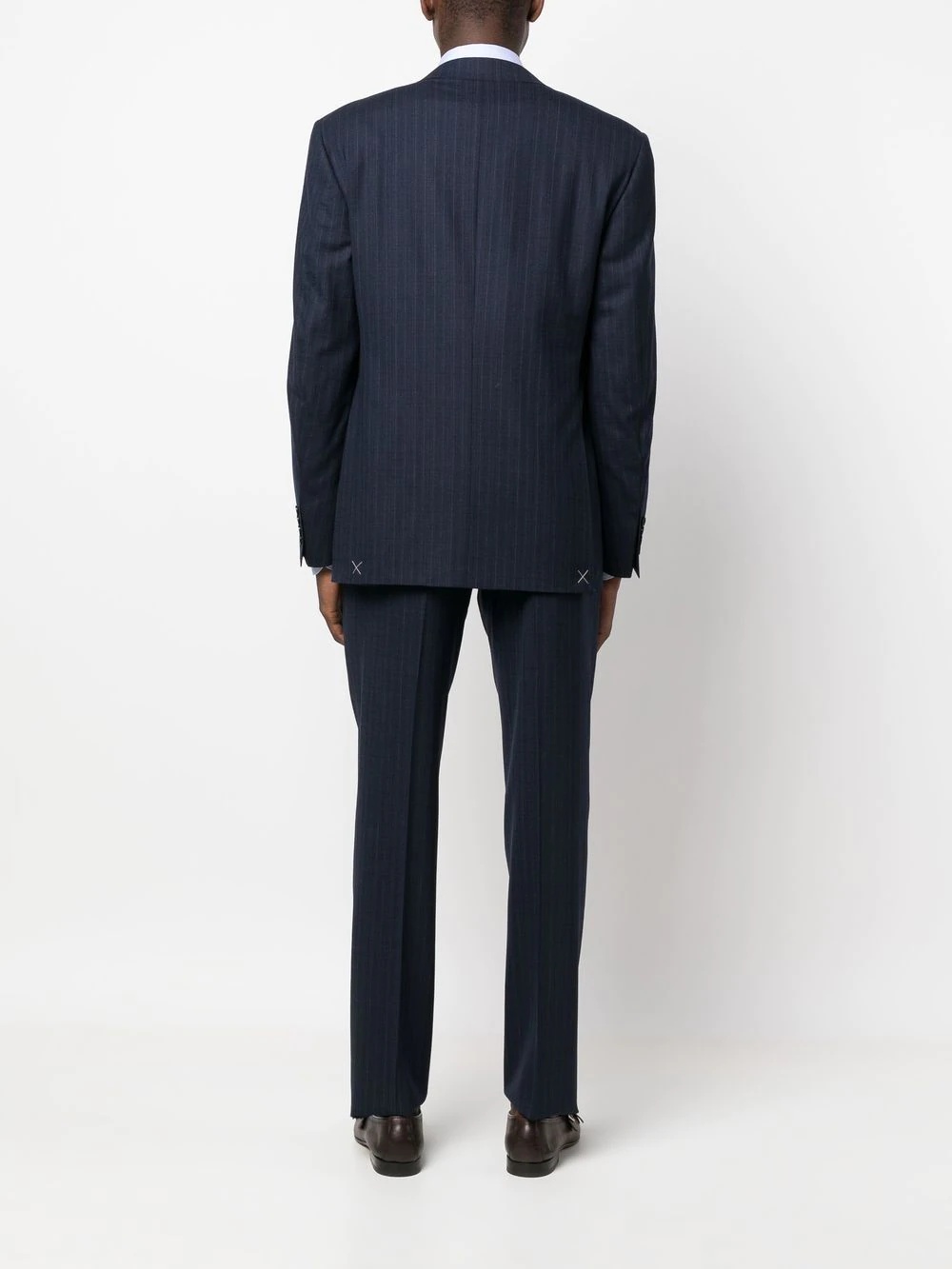 pinstripe single-breasted suit - 4