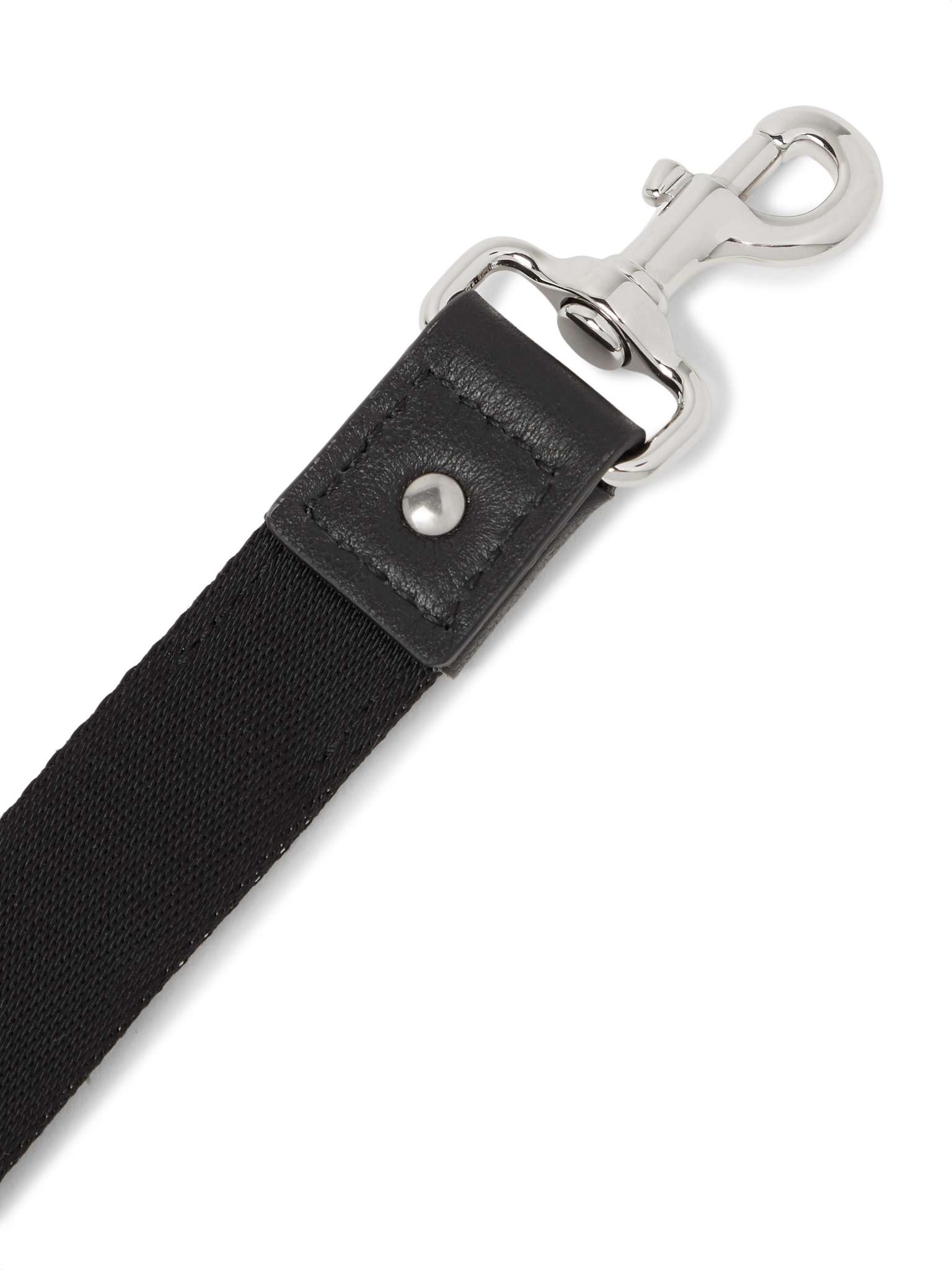 Valentino Garavani Leather-Trimmed Logo-Jacquard Webbing Lanyard - 2