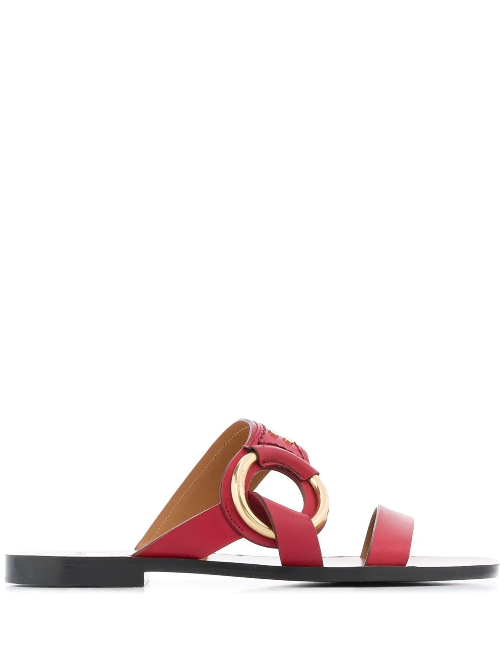 ring detail flat sandals - 1