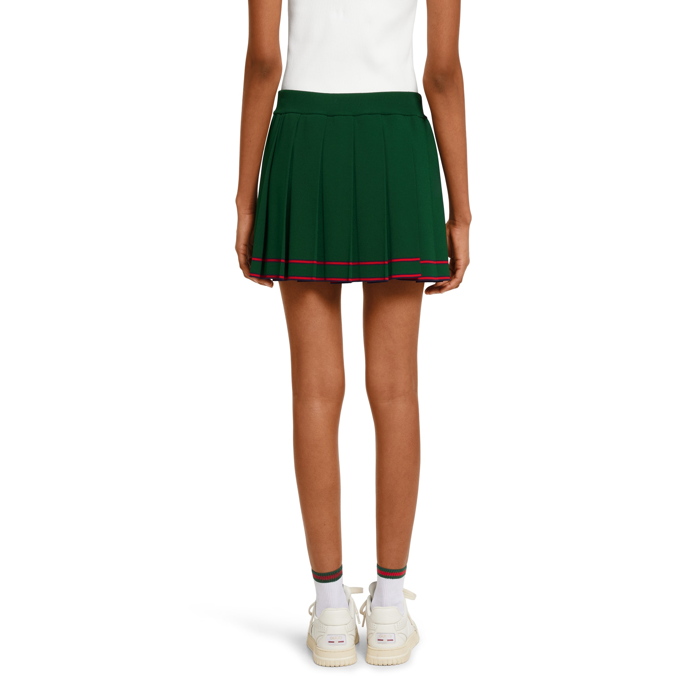 Stretch viscose skirt with embroidery - 4