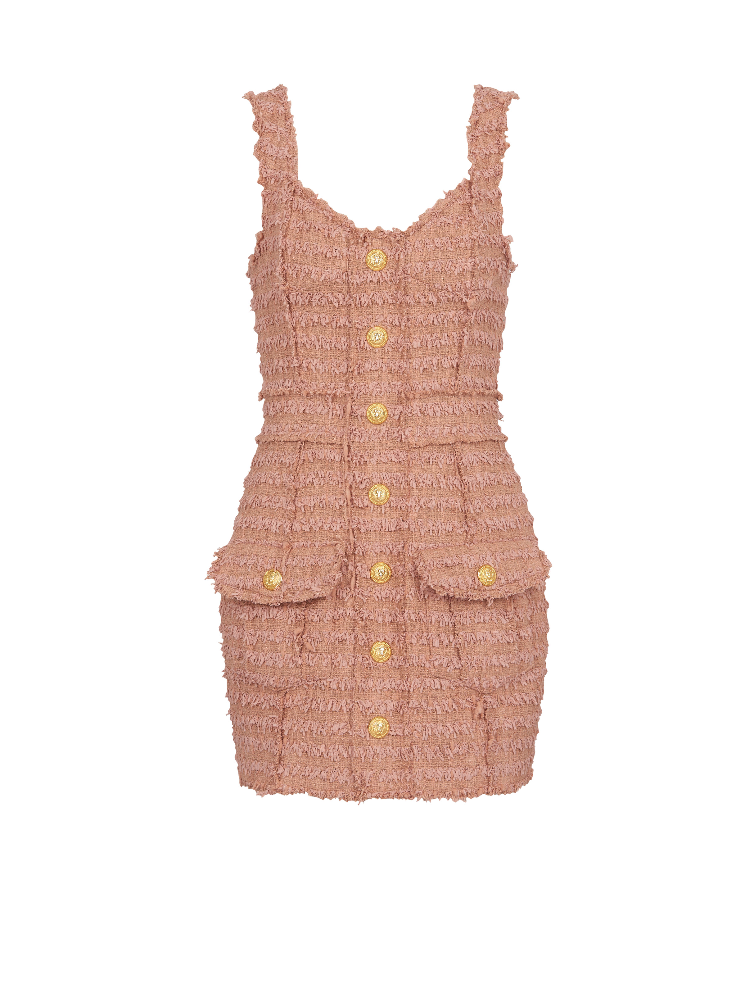 Tweed dress with straps - 1