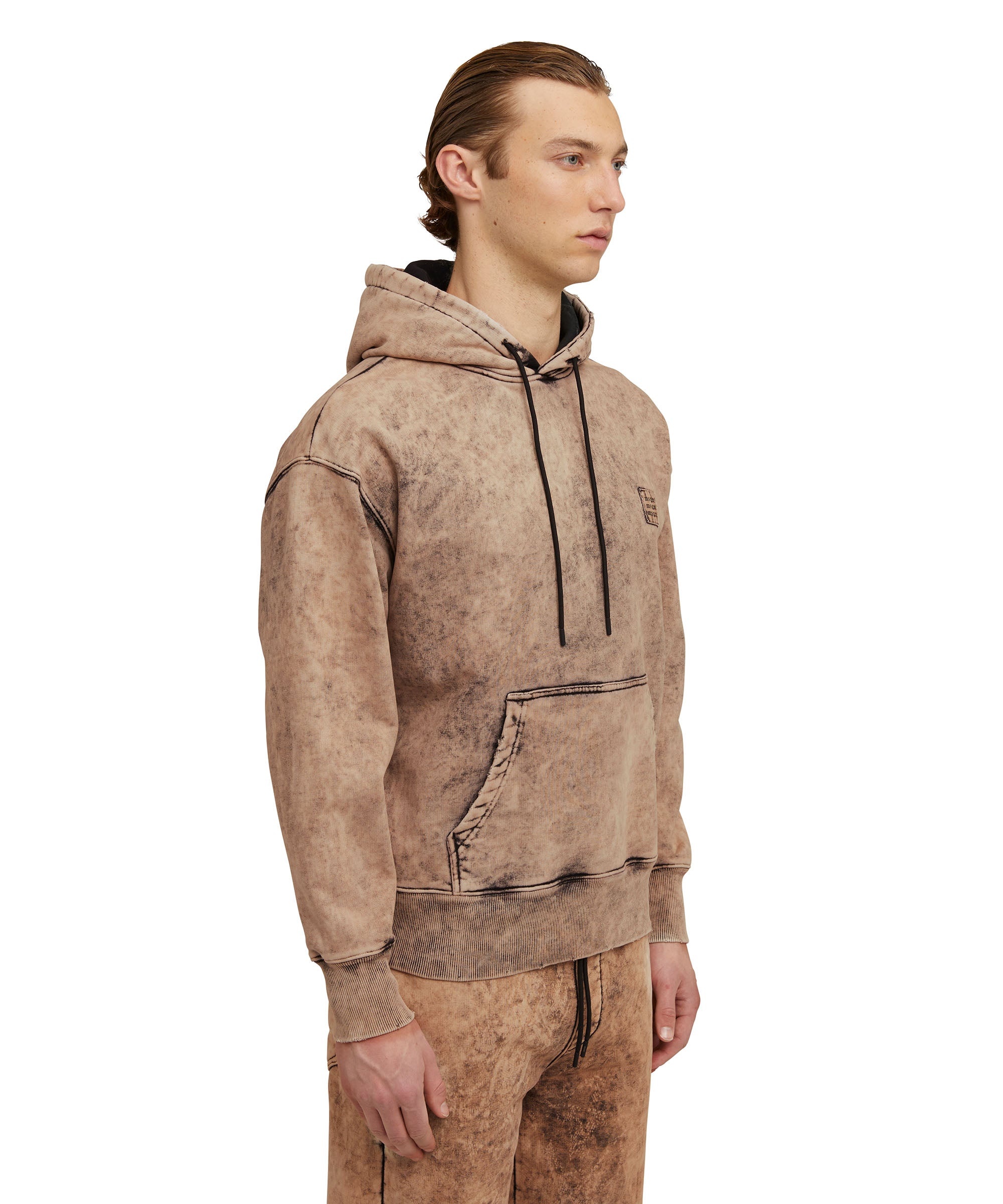 Cotton sweatshirt with marbled effect - 4