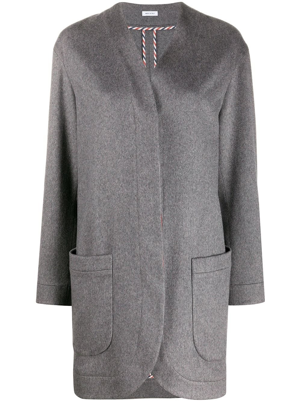 v-neck cardi-coat - 1