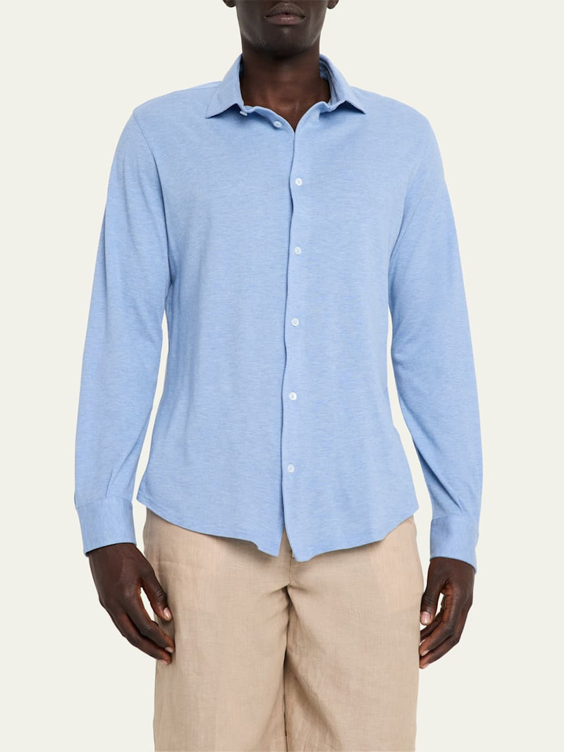 Men's Heathered Pique Sport Shirt 4