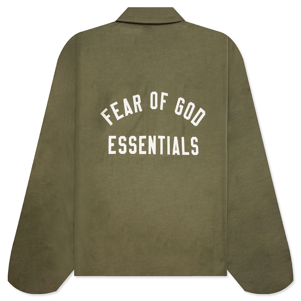 TEXTURED NYLON TRUCKER JACKET - MILITARY - 2