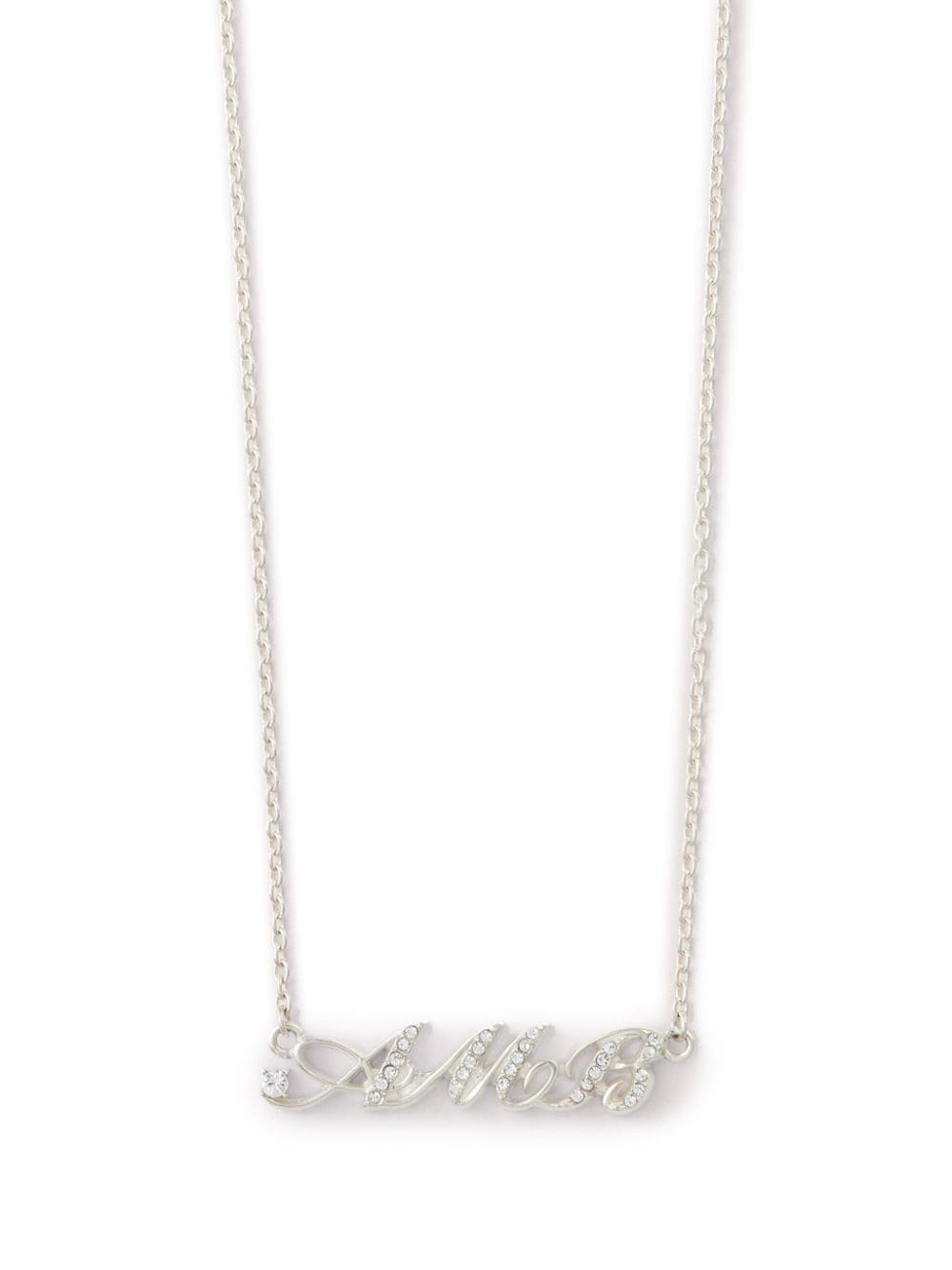 logo-lettering crystal-embellished necklace - 1
