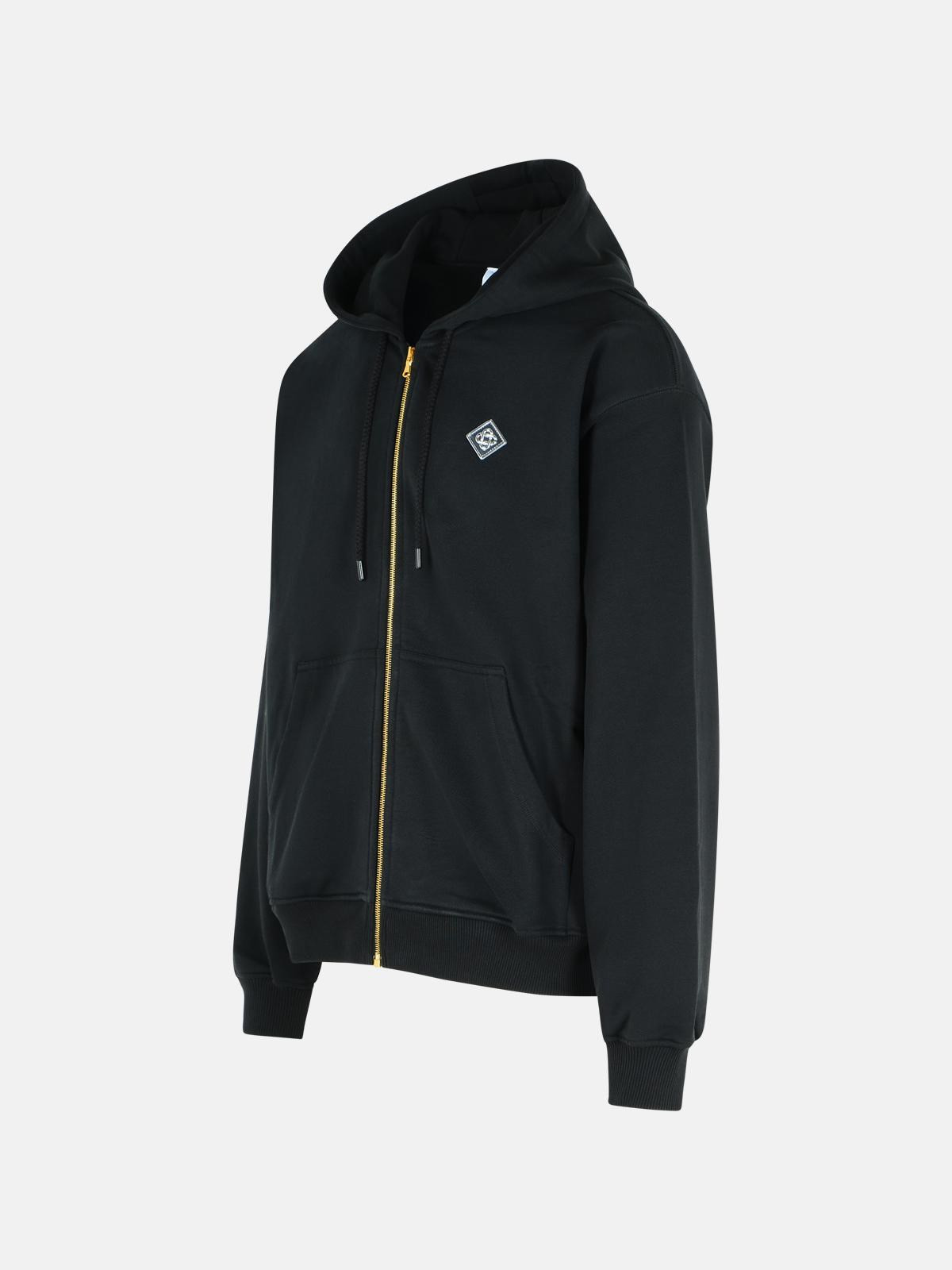 BLACK COTTON SWEATSHIRT - 2