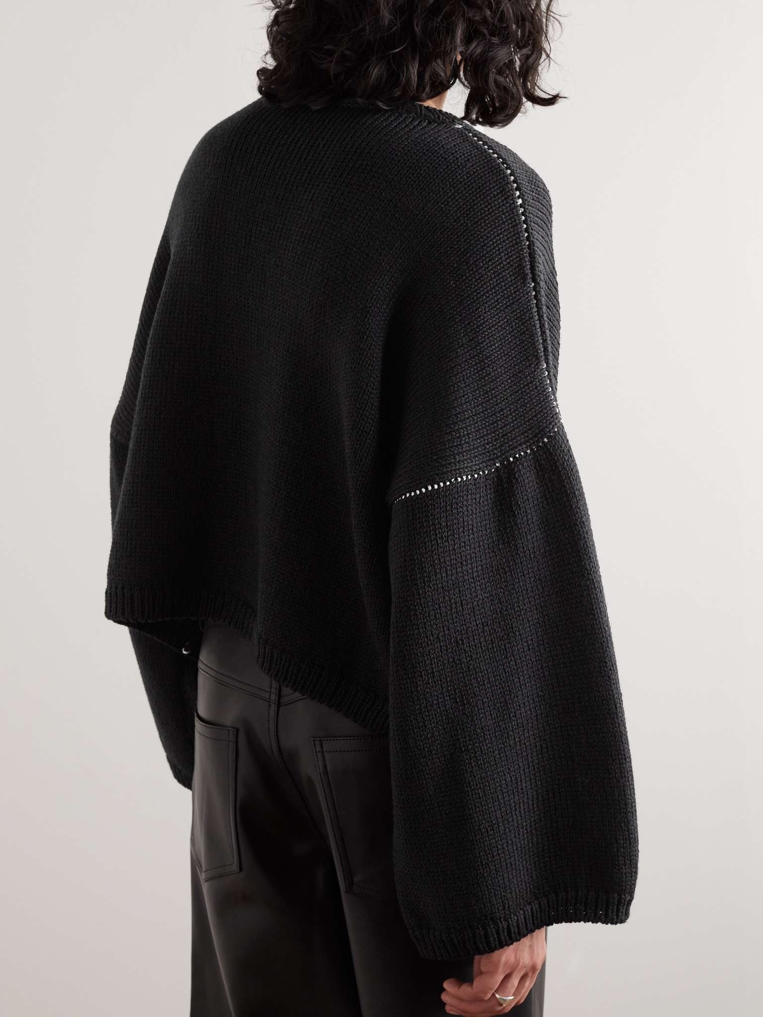 Logo-Jacquard Virgin Wool Sweater - 4