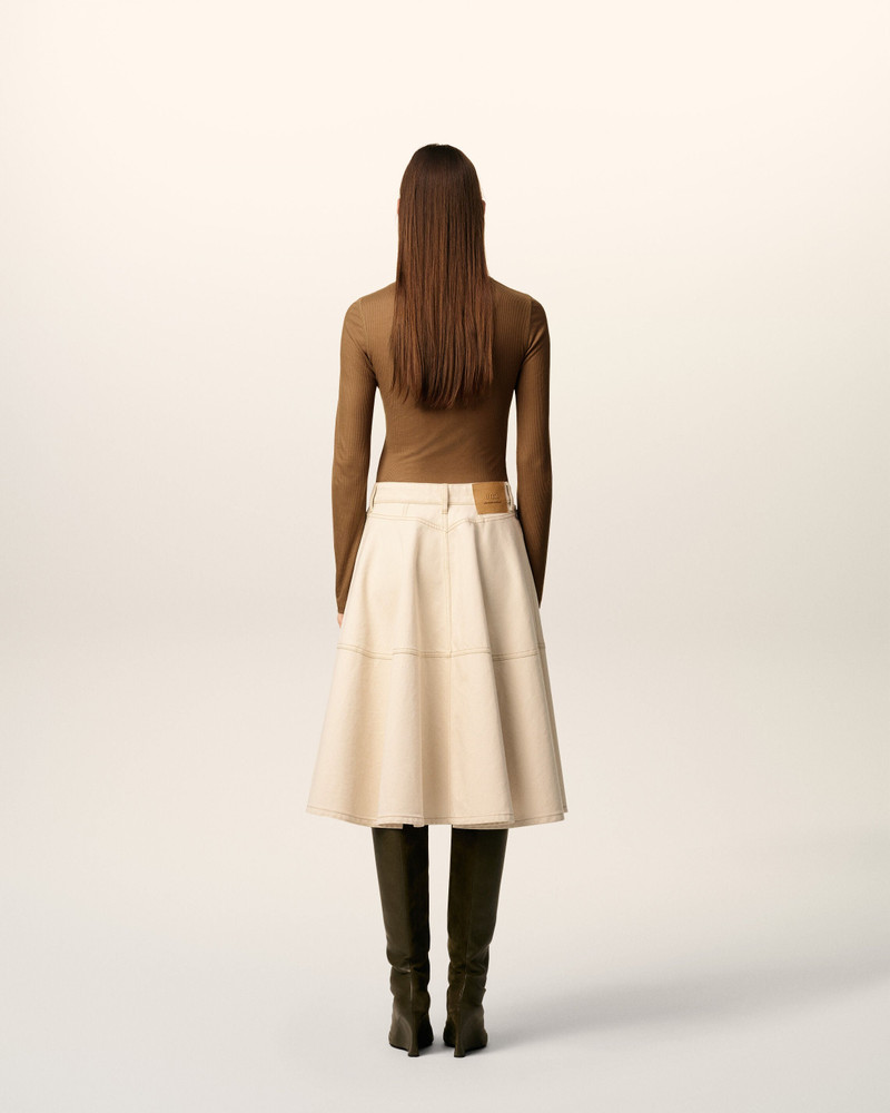 WHITE COTTON MIDI SKIRT 4