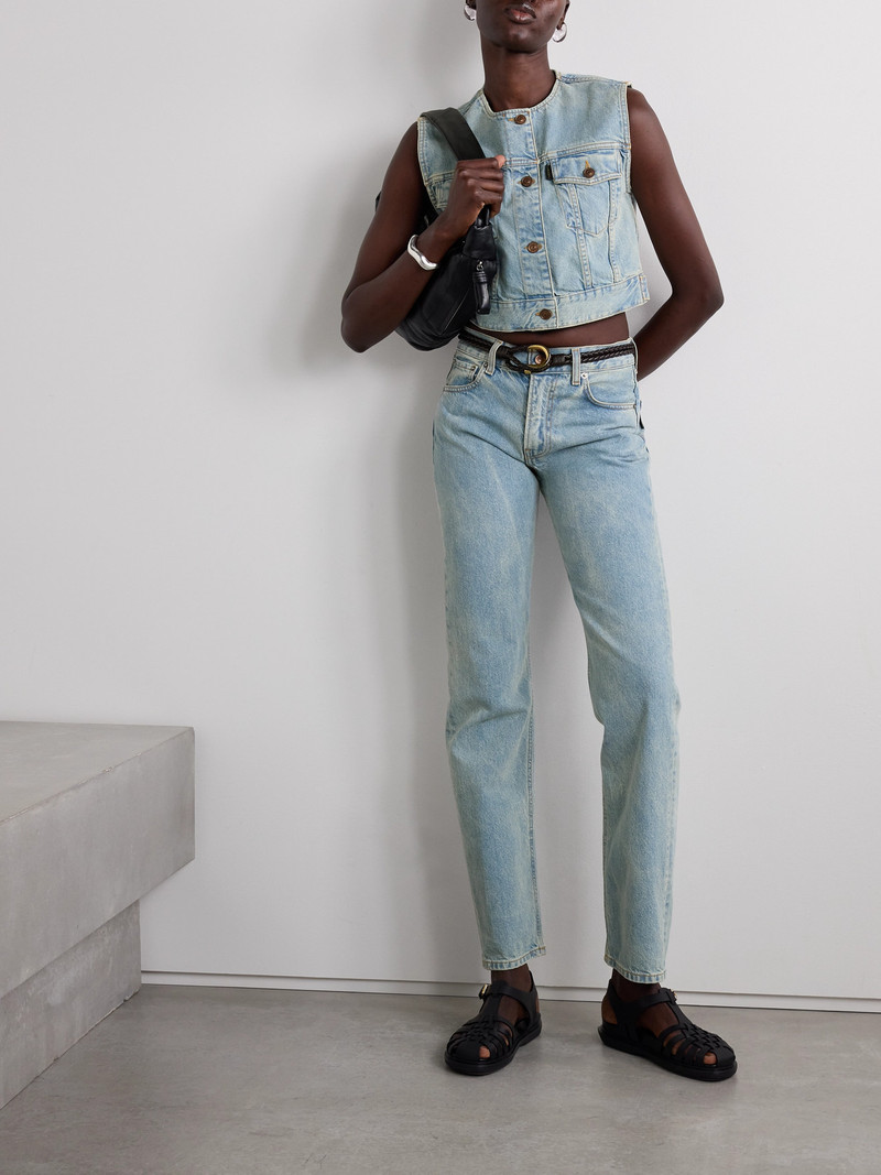 HAIKURE Judy Cropped Organic Denim Vest outlook