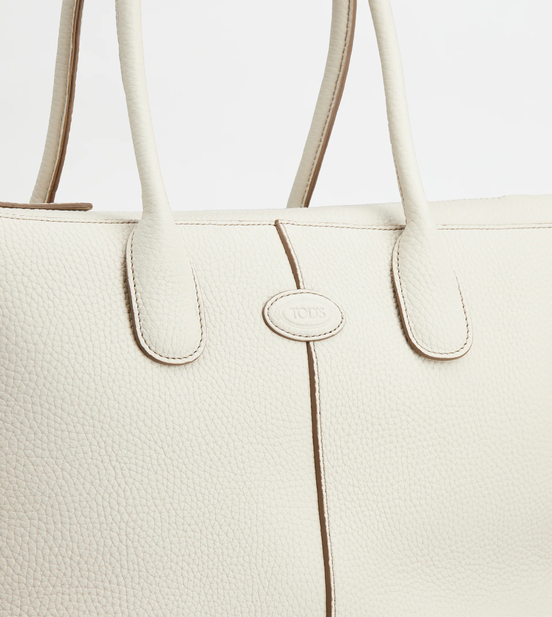 TOD'S DI BAG IN LEATHER LARGE - OFF WHITE - 5