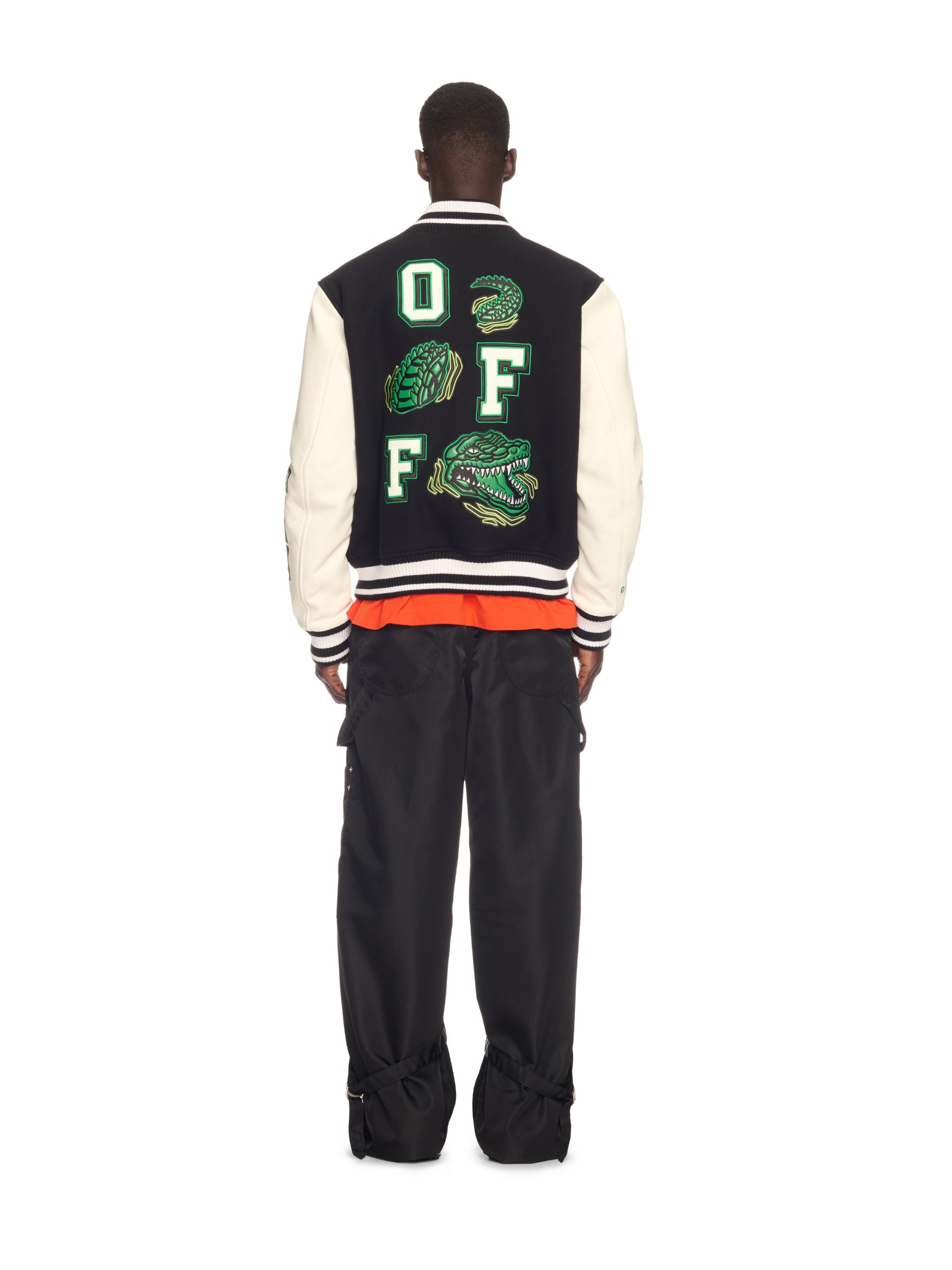 Crocodile Wool/leather Varsity Jacket - 4