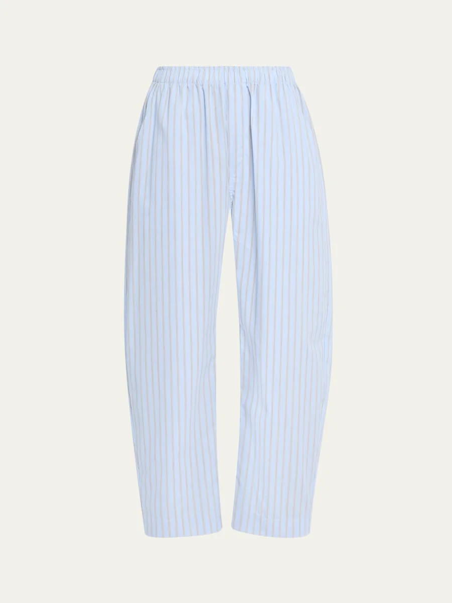 The Boxer Striped Barrel-Leg Ankle Pants - 1