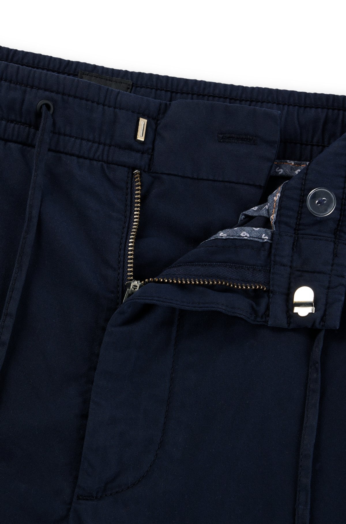 STRETCH-COTTON TROUSERS WITH DRAWCORD WAIST - 6