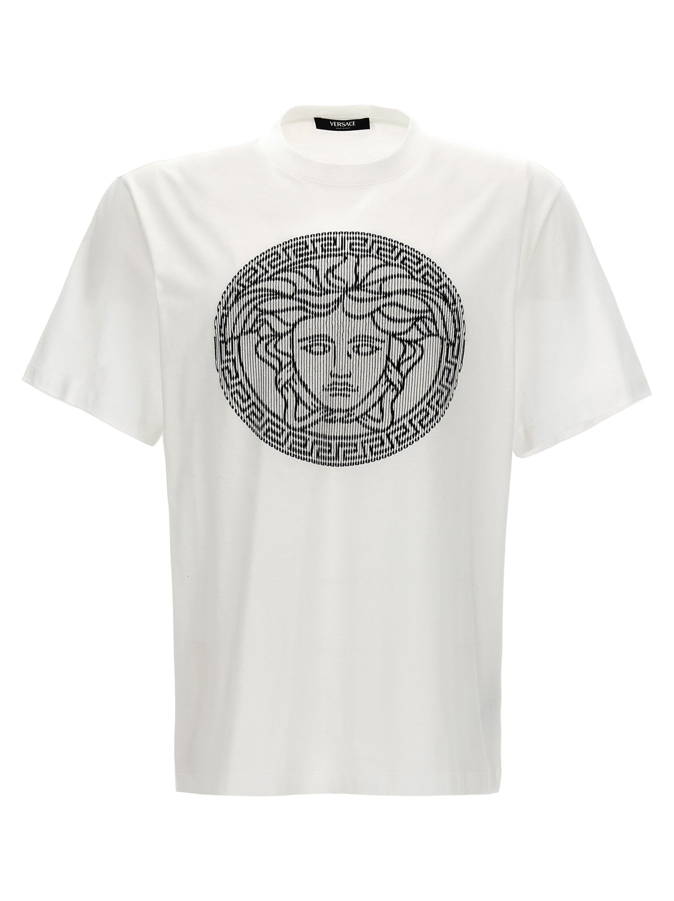Logo Embroidery T-Shirt White/Black - 1