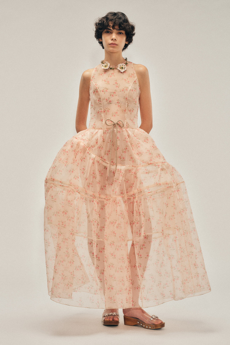 Simone Rocha Tapered Back Hoop Flounce Dress outlook
