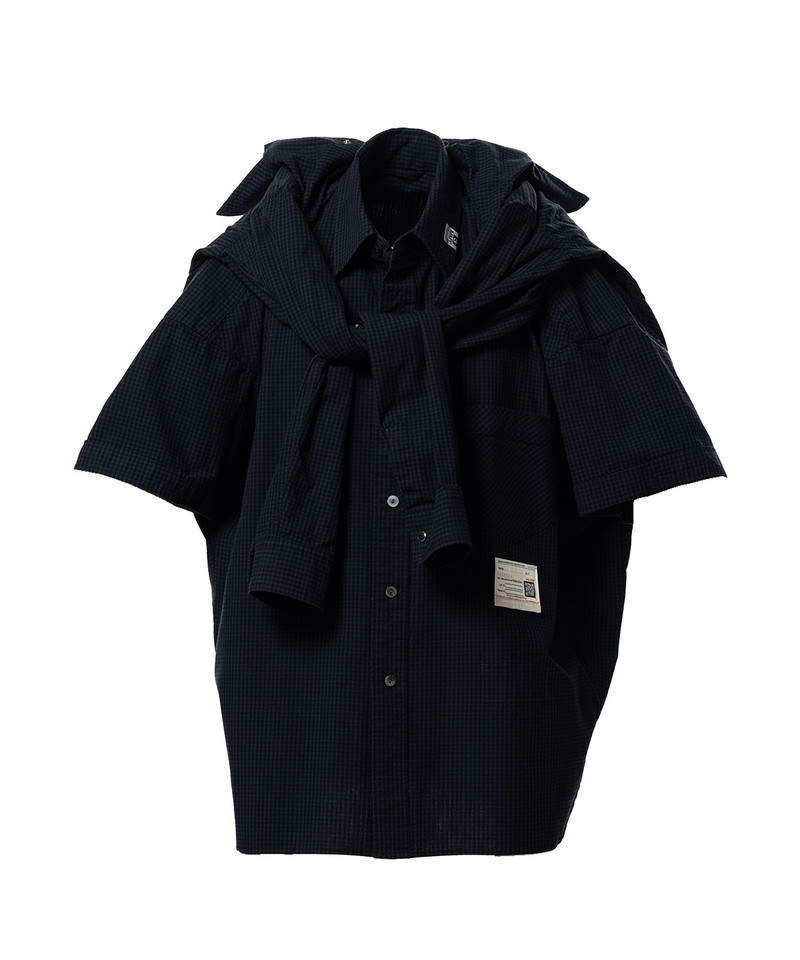 Sleeve Layered Check Shirt 19
