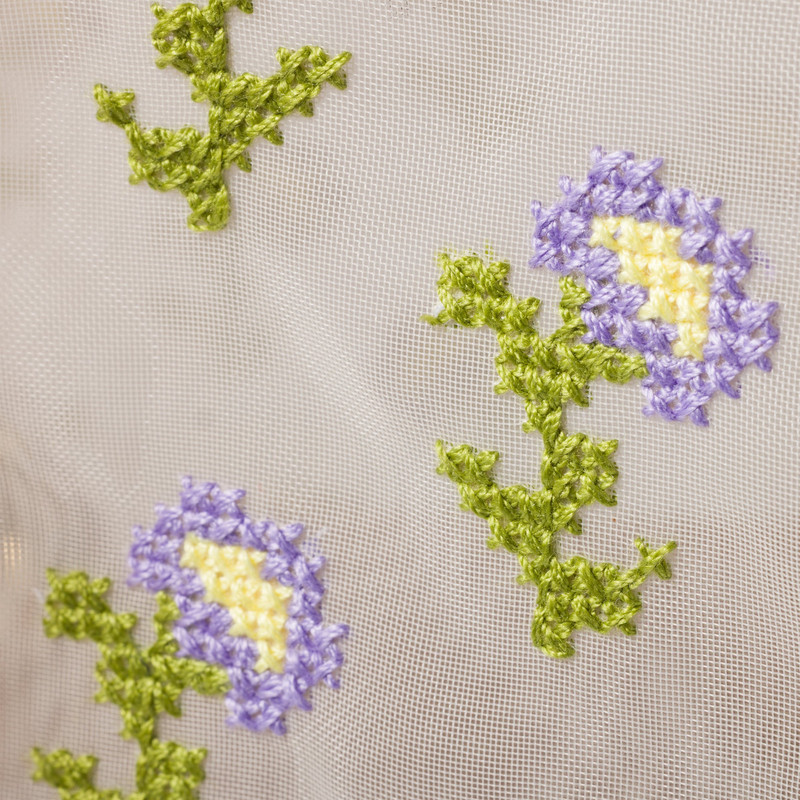 Embroidered mesh shopping bag 5