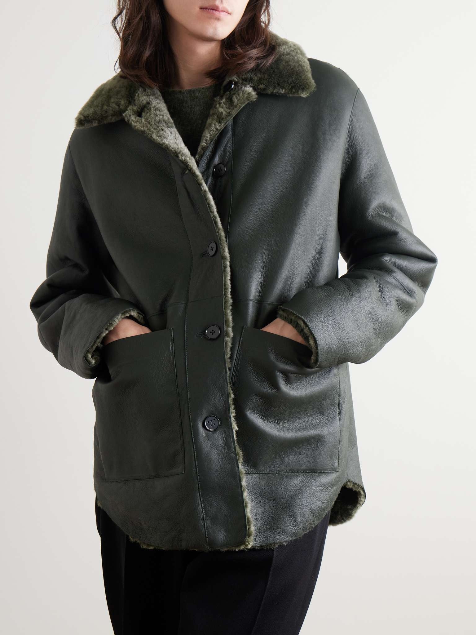 Reversible Shearling Jacket - 6