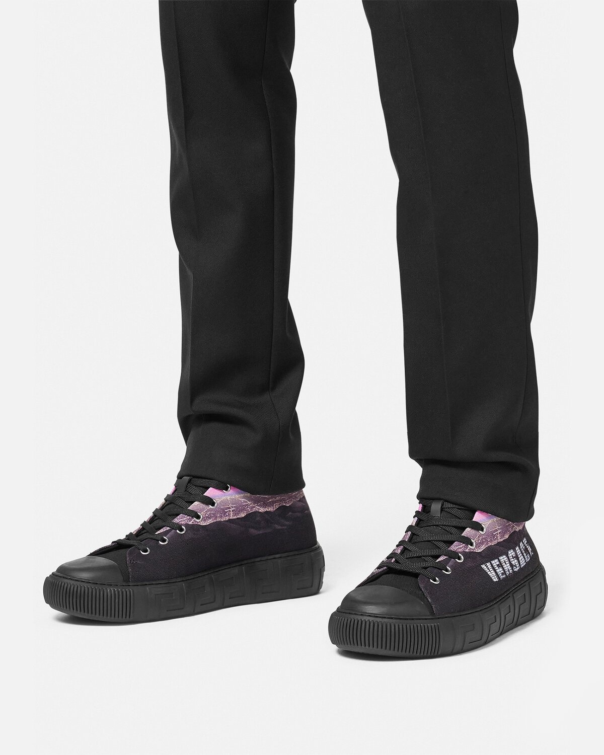 Versace Hills Greca High-Top Trainers - 5