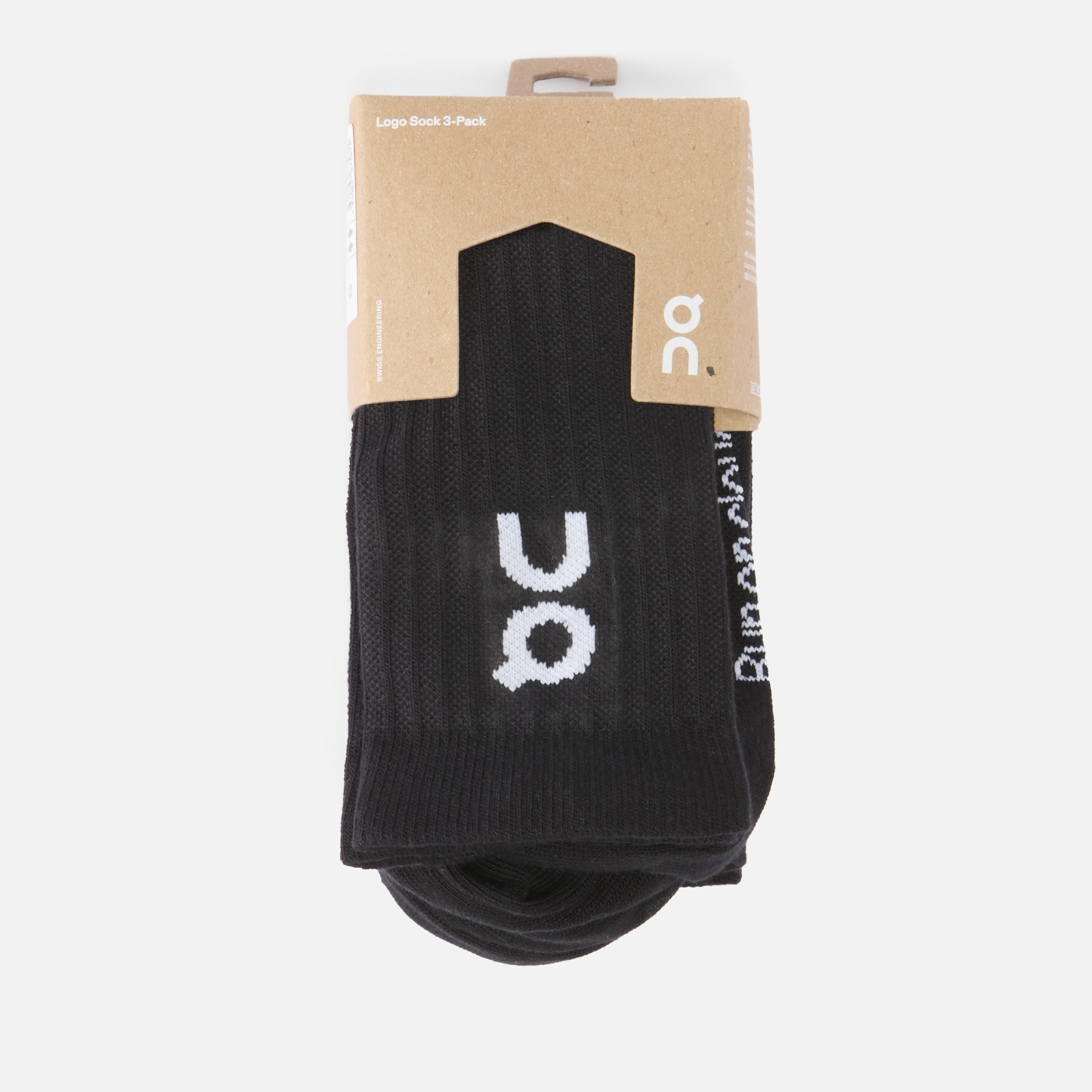 ON Men's 3 Pack Logo Socks - Black - 3