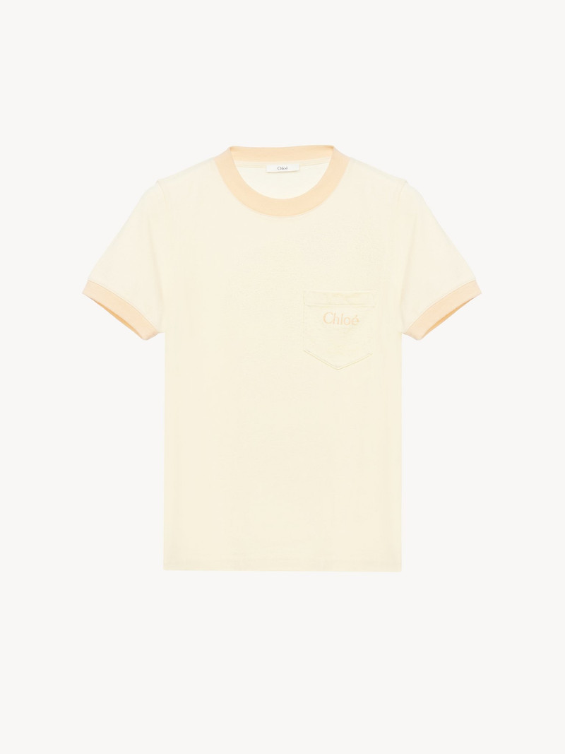 Chloé CREW-NECK LOGO T-SHIRT IN COTTON JERSEY outlook