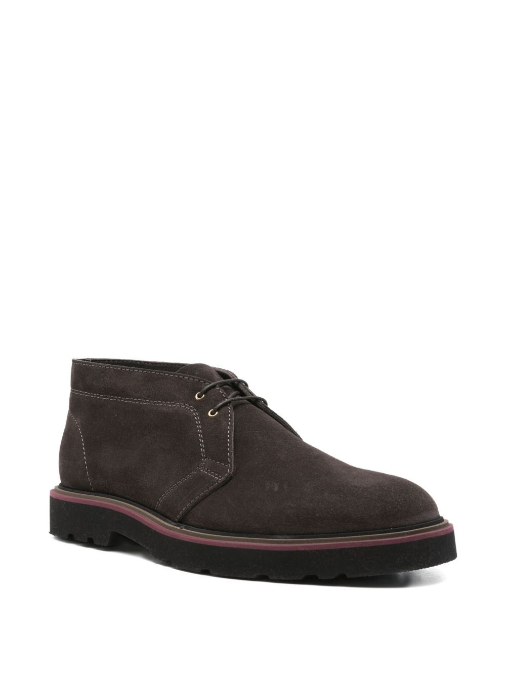 suede lace-up boots - 2