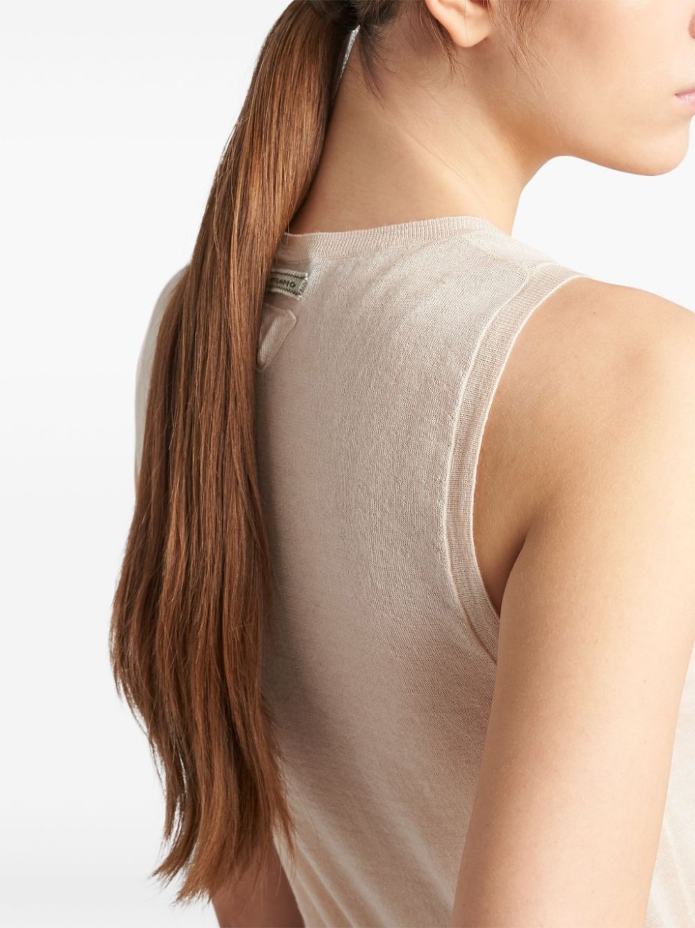 buttoned cashmere tank top - 5