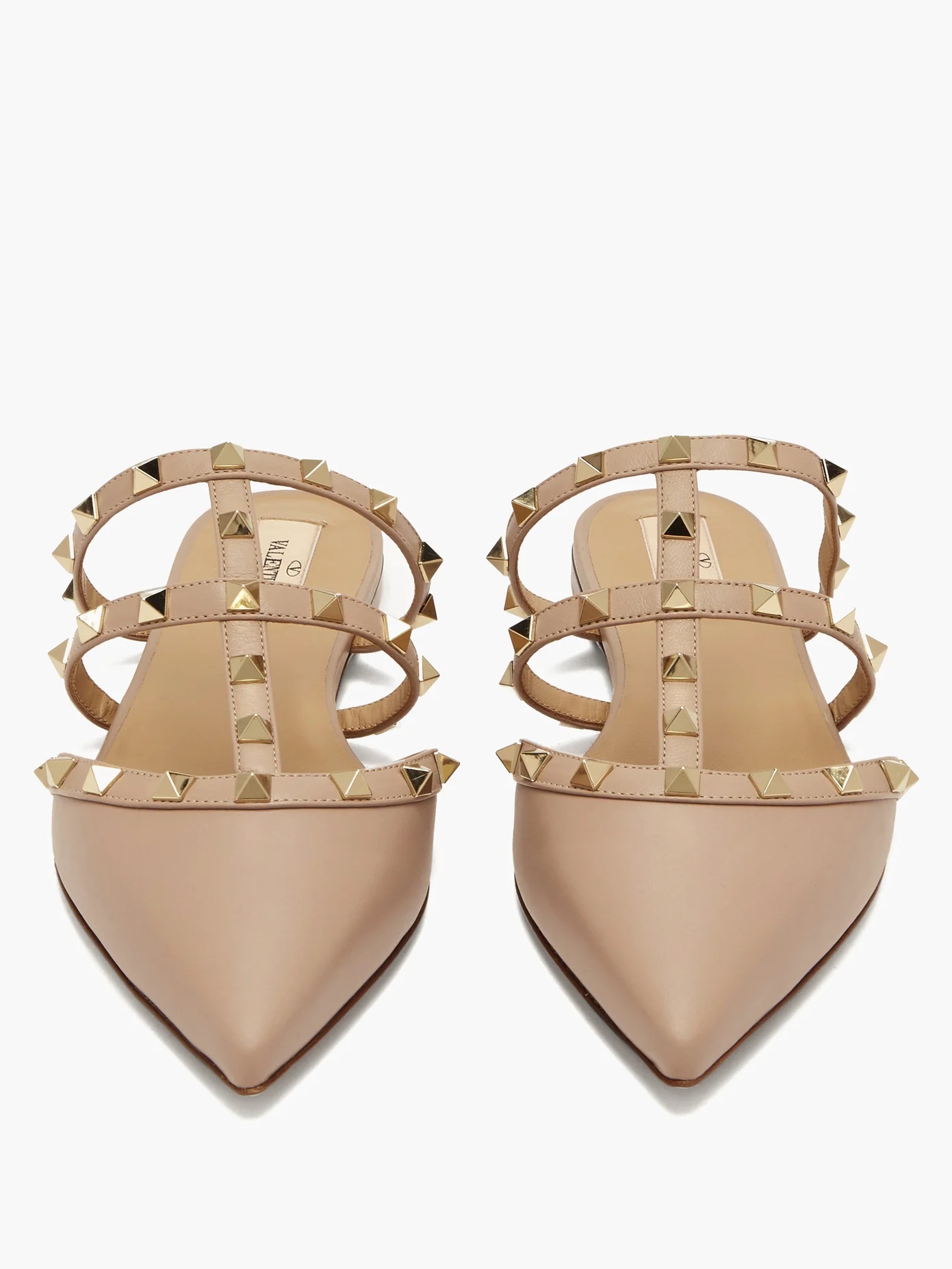 Rockstud caged leather mules - 5