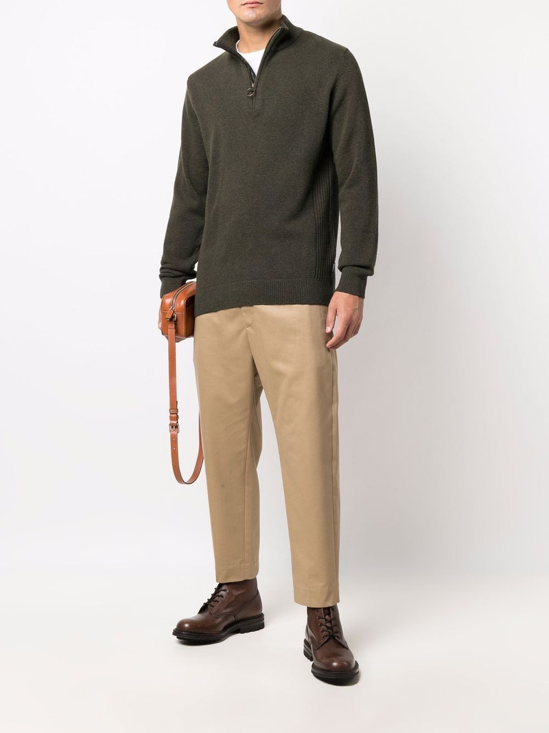 Barbour zip-up wool jumper outlook