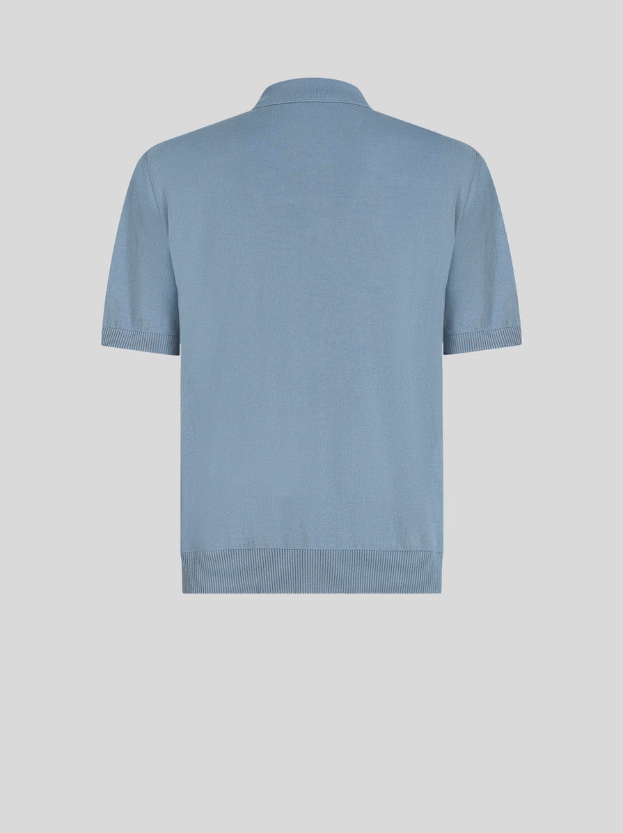 CASHMERE AND COTTON POLO SHIRT WITH LOGO - 5