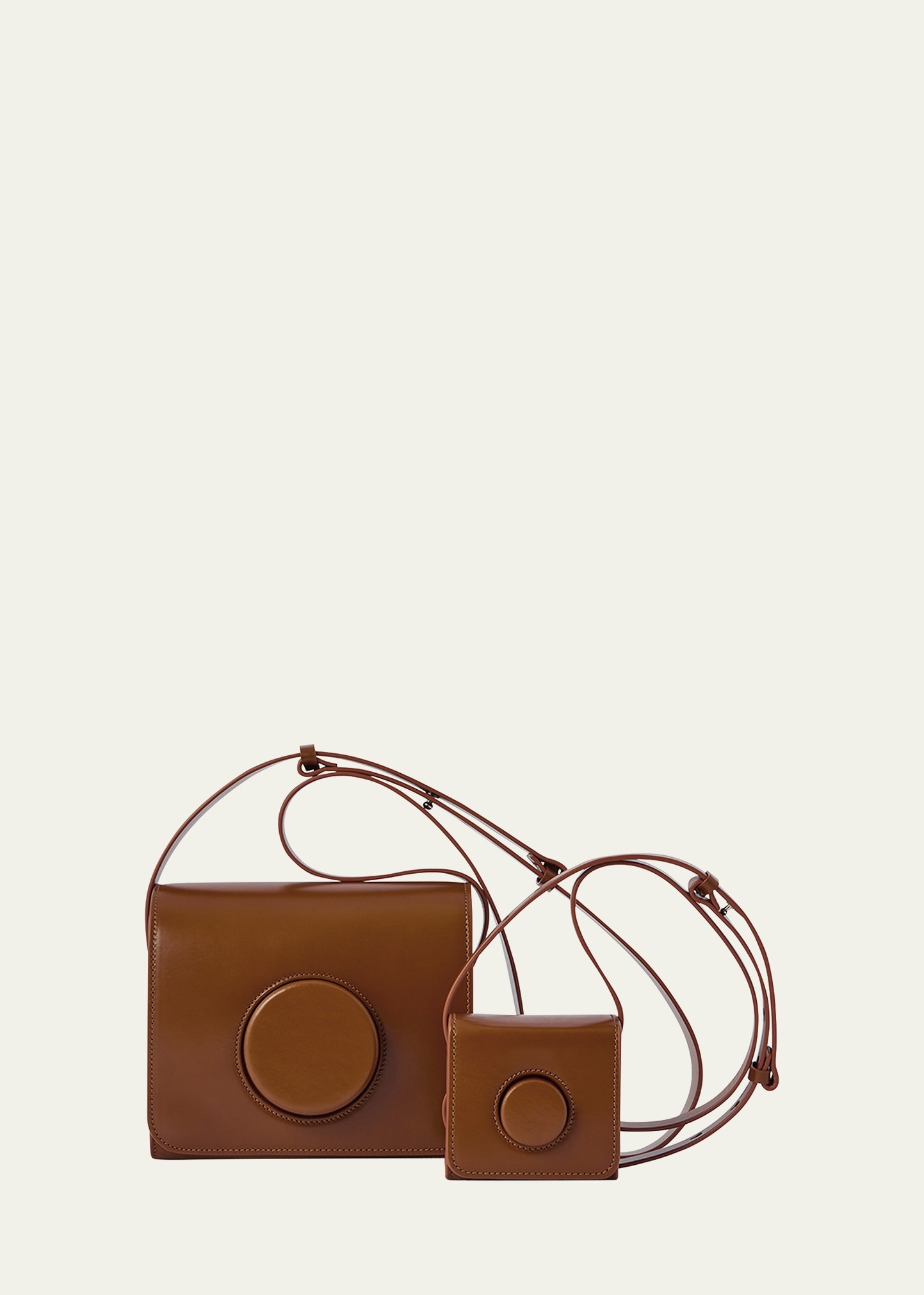 Flap Leather Camera Crossbody Bag - 5