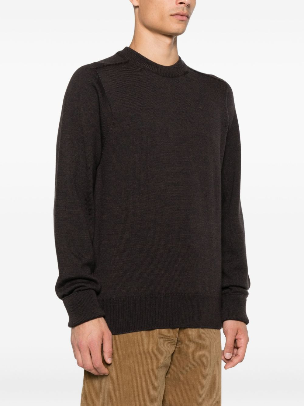 round-neck wool sweater - 3