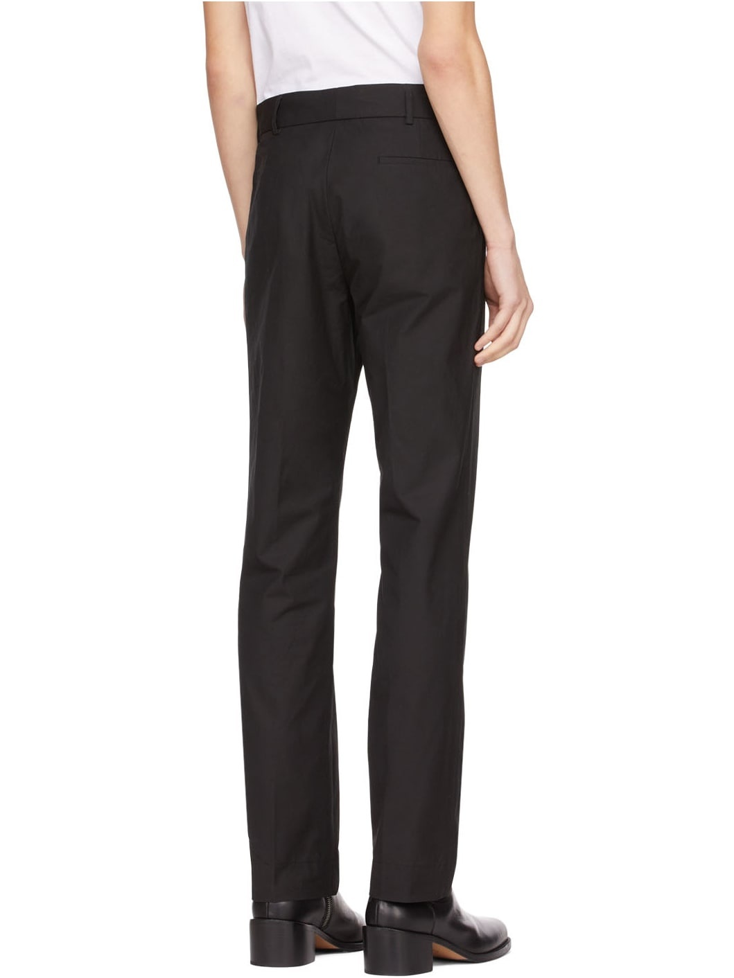 Black Cotton Trousers - 3