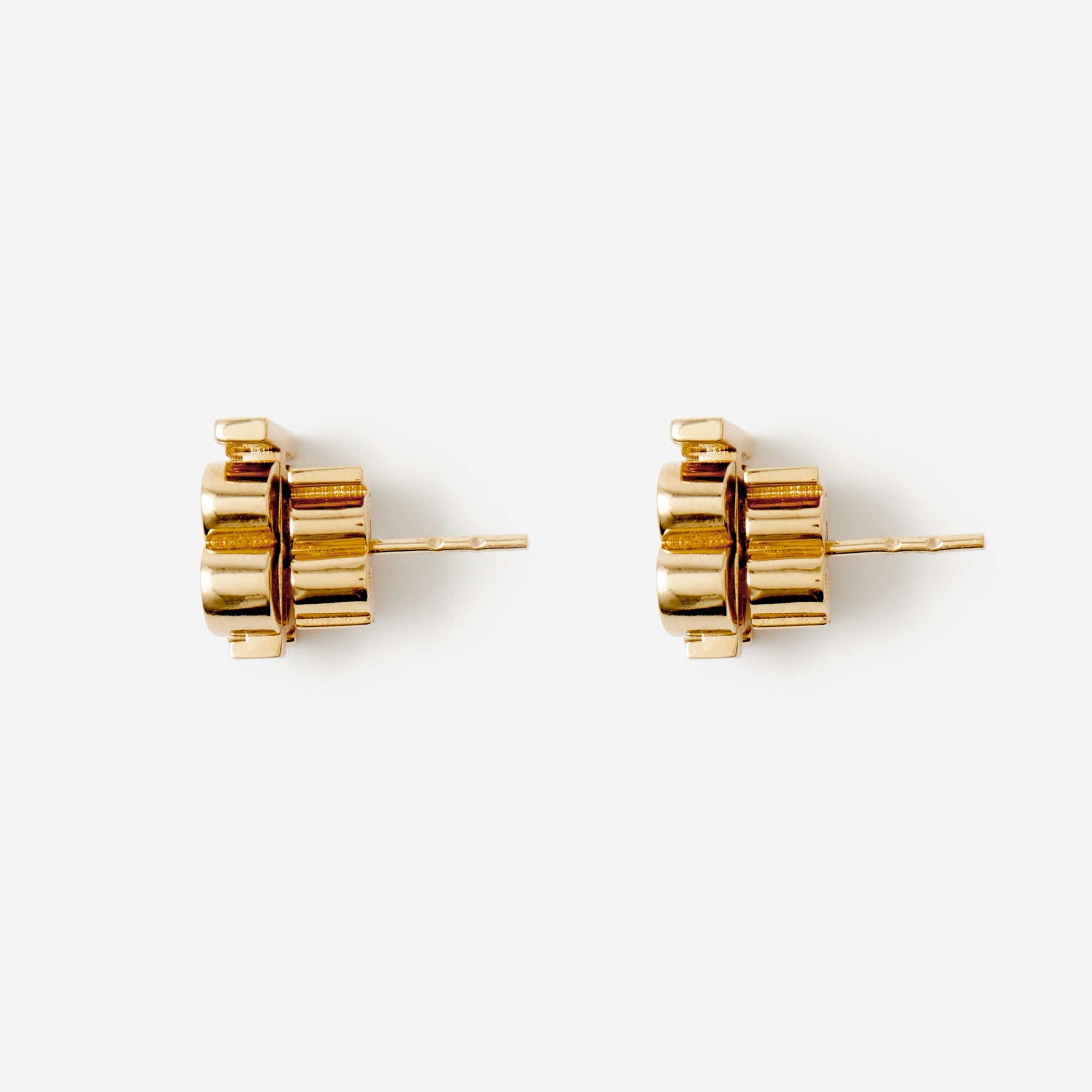 Gold-plated Monogram Motif Earrings - 3