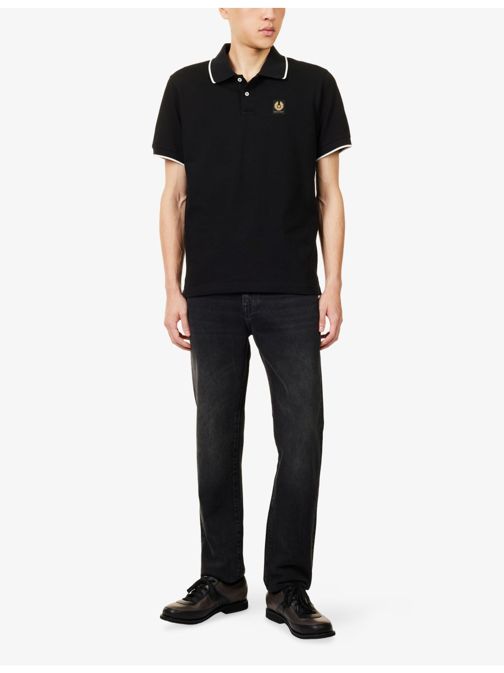 Tipped Logo-Patch Cotton-Pique Polo Shirt - 2