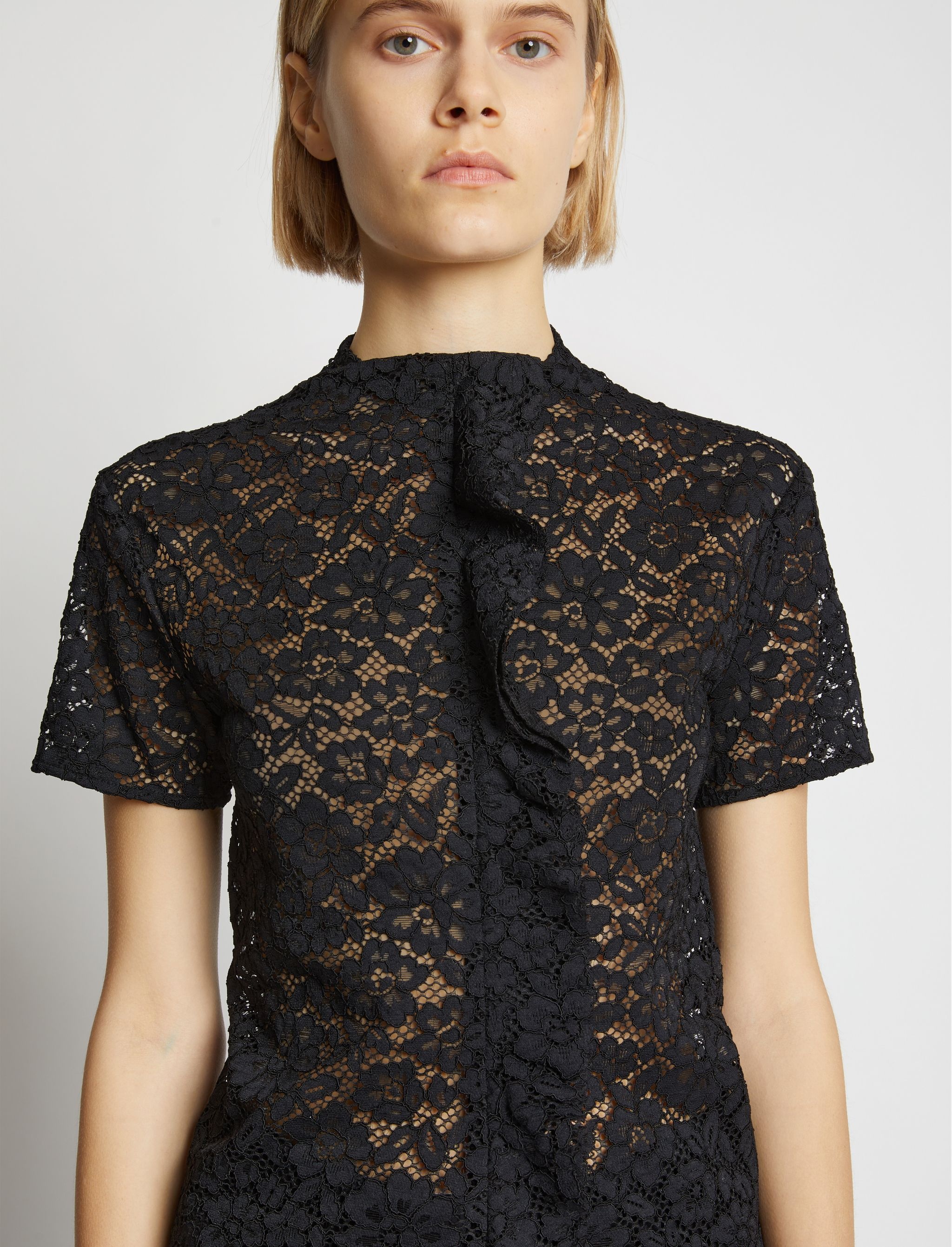 Stretch Lace Short Sleeve Top - 6