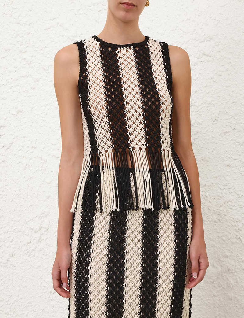 Zimmermann WANDERLUST MACRAME TANK outlook