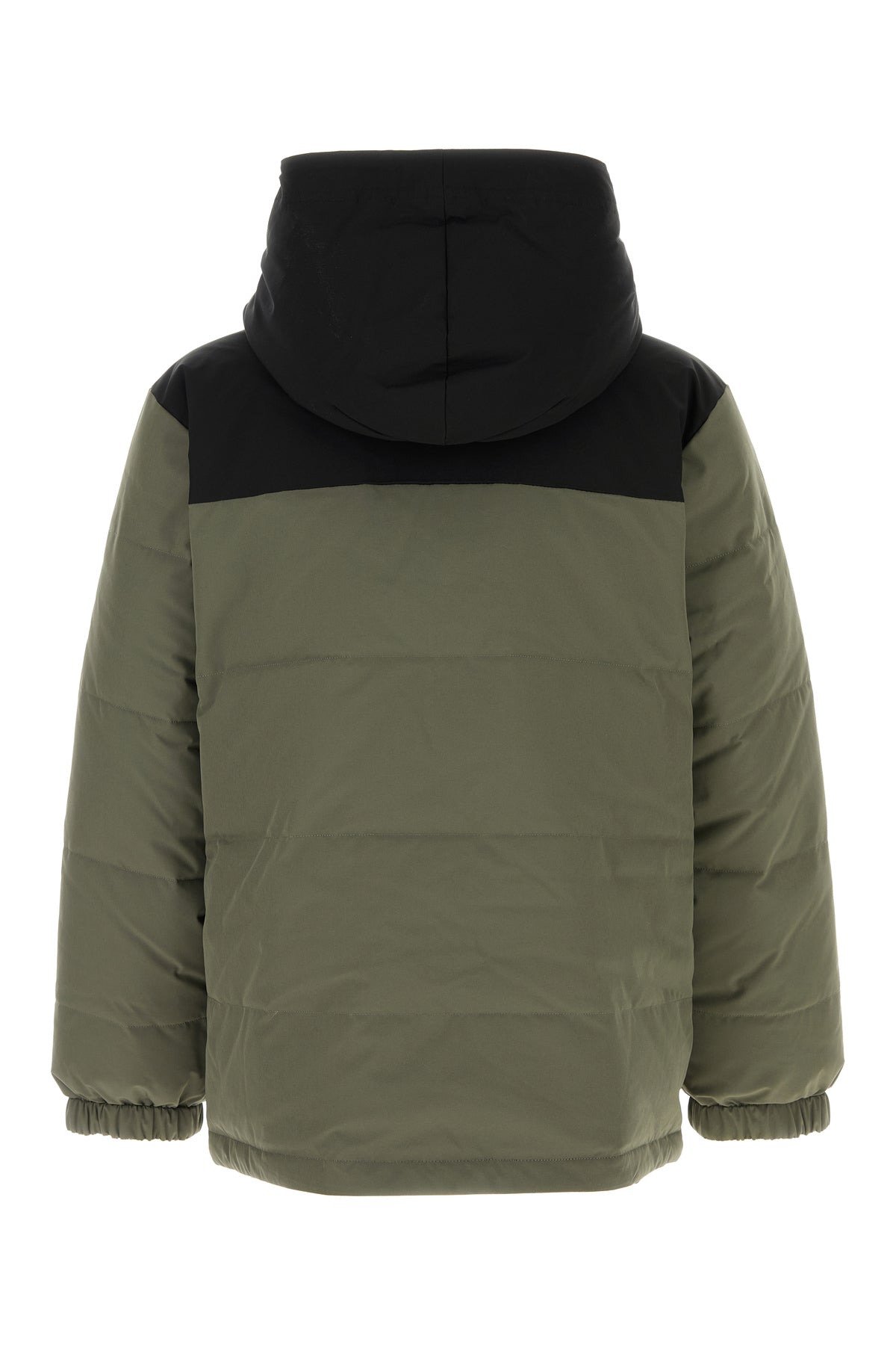 Sage green stretch polyester reversible padded jacket - 2