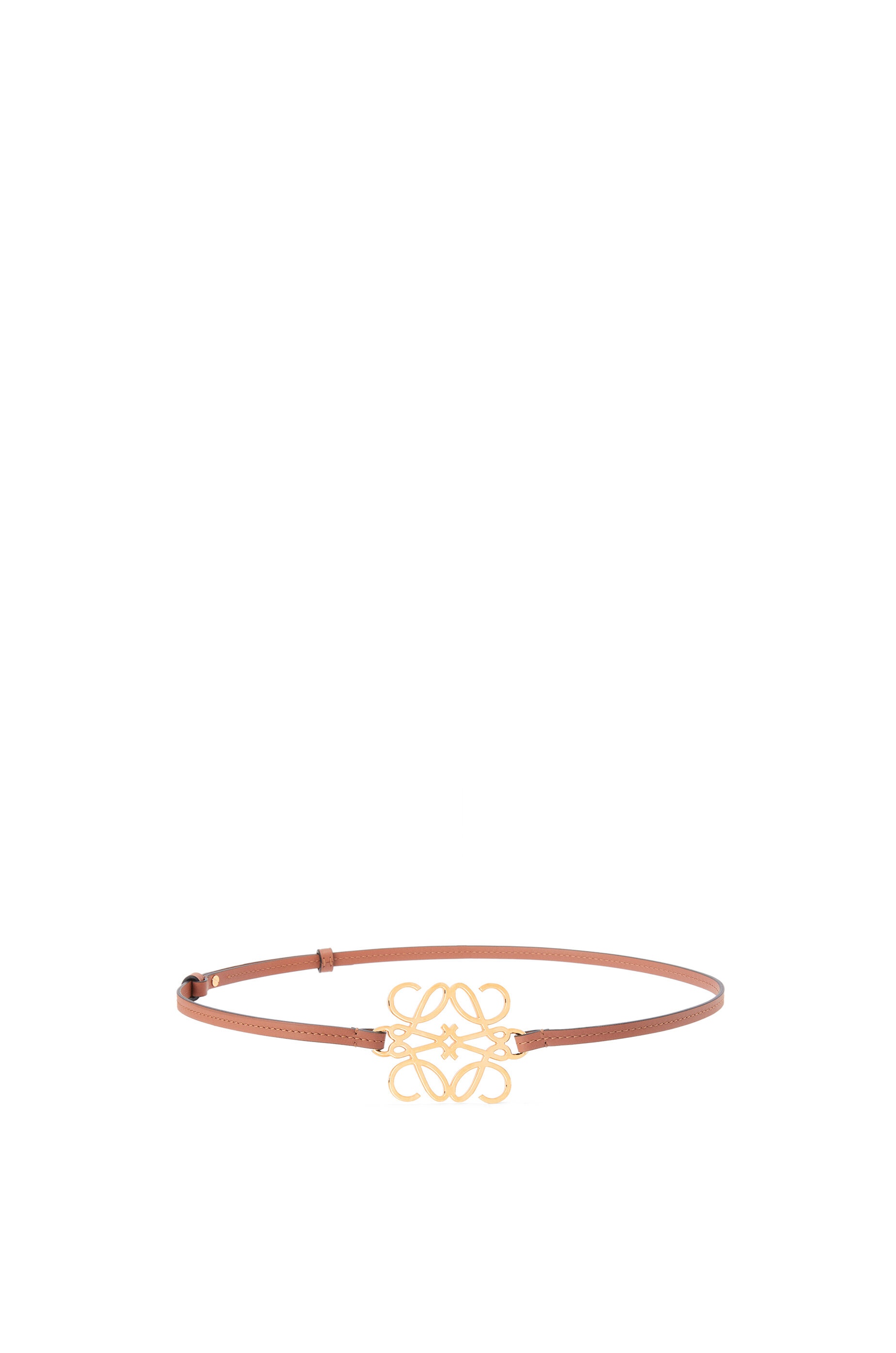 Anagram belt in classic calfskin and brass - 1