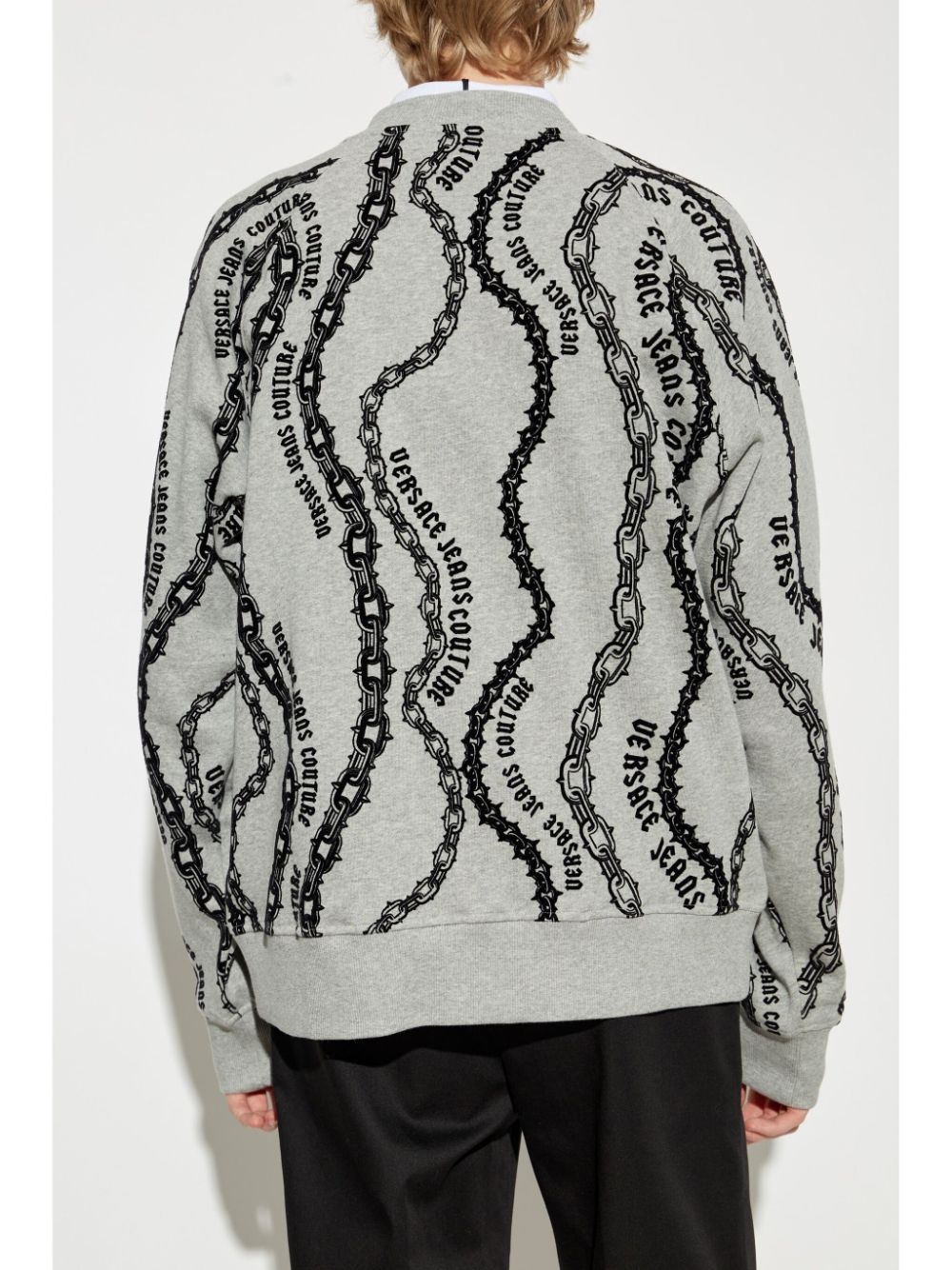 chain link-print sweatshirt - 4