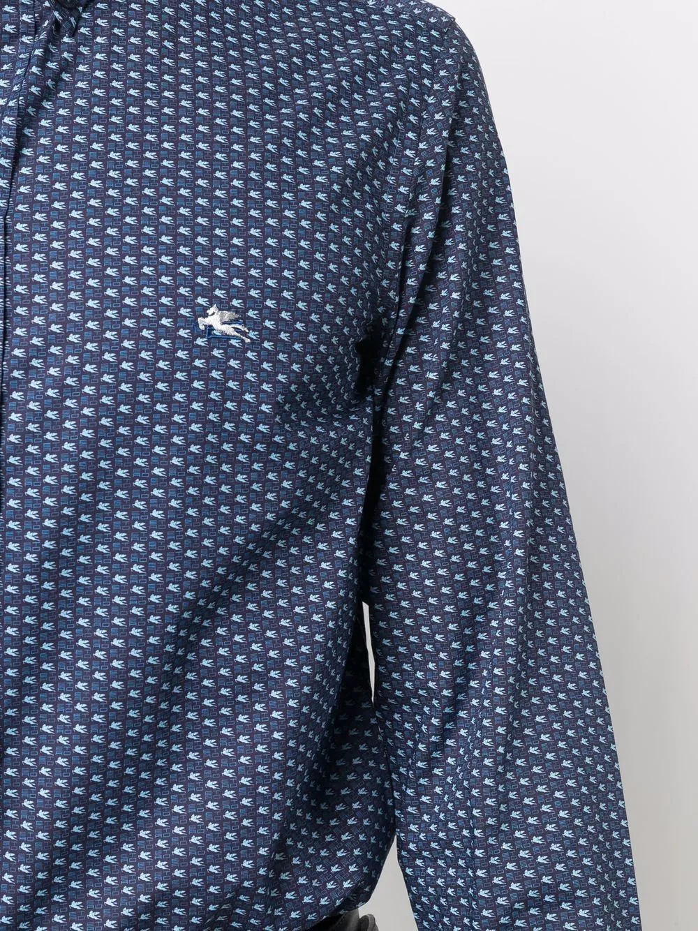 monogram-print button-down shirt - 5