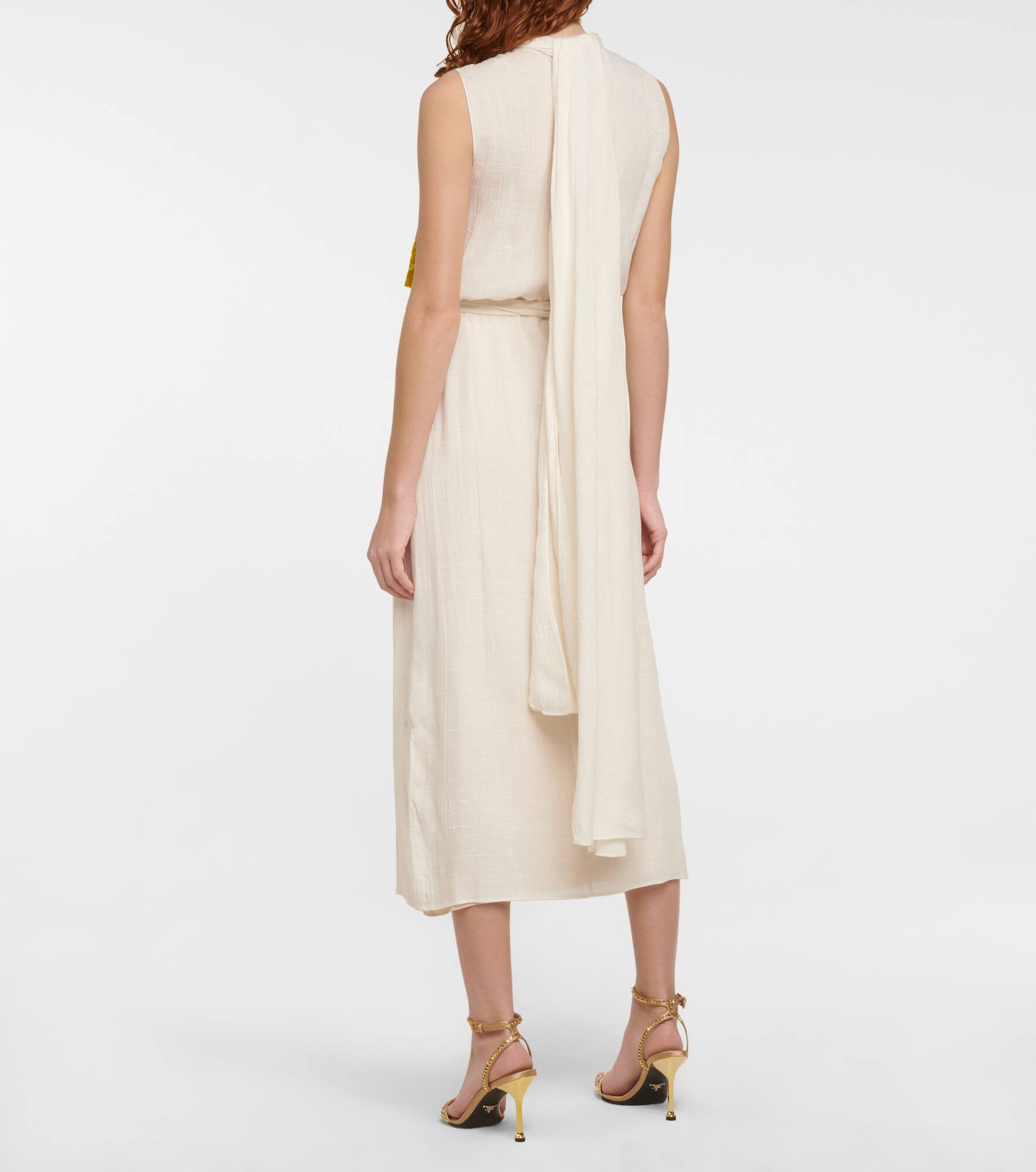 Silk-toile midi dress - 3